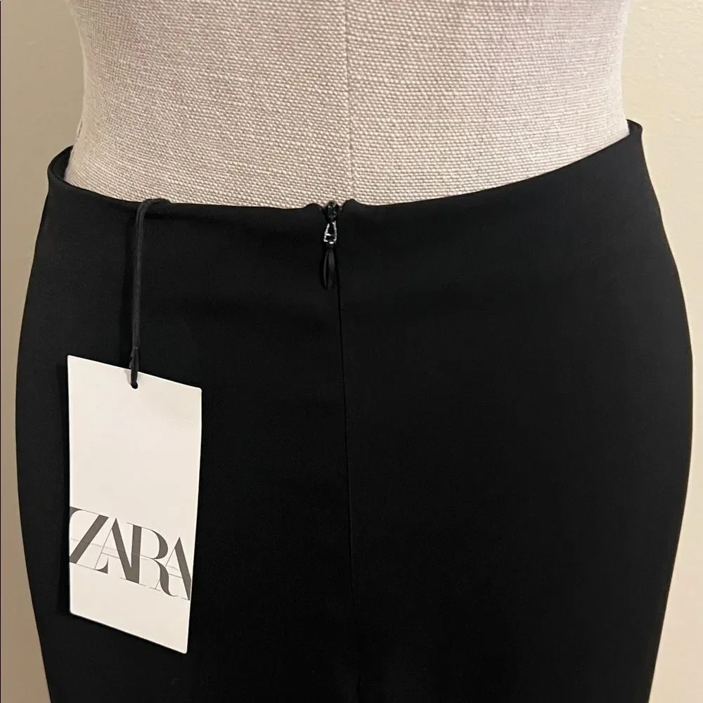 Zara Black Midi Skirt Size XL NWT